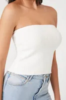 Women's Sweater-Knit Ribbed Tube Top