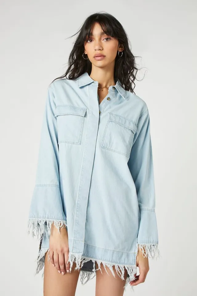 Lids San Francisco 49ers Tommy Bahama Women's Mission Beach Indigo  Button-Up Long Sleeve Dress - Denim