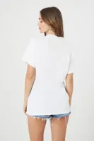 Women's Oversized Miller Graphic T-Shirt in White, Size S/M