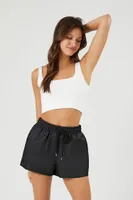 Women's Pull-On Drawstring Shorts in Black Small