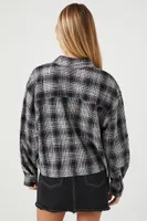 Women's Plaid Boxy Flannel Shirt