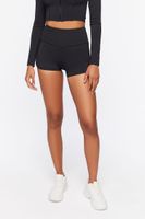 Women's Active Ruched-Bum Biker Shorts in Black Small