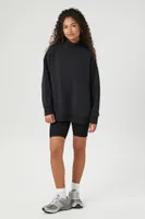 Women's Fleece Mock Neck Pullover in Black Medium