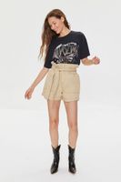 Women's Belted Paperbag Twill Shorts