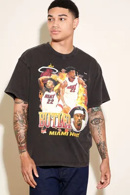 Men Jimmy Butler Miami Heat Graphic Tee in Black, XL