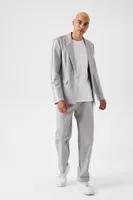 Men Side-Striped Straight Pants in Grey/Grey Medium