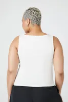 Women's Jersey Knit Tank Top White,