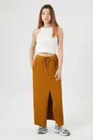 Women's French Terry Split-Hem Maxi Skirt