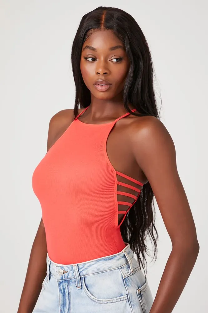 ale Mistillid Stor Forever 21 Women's Seamless Caged Tank Bodysuit in Cayenne Small |  MainPlace Mall