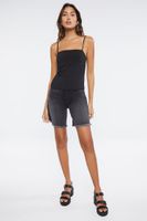 Women's Seamed Fitted Cami in Black Small