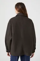 Women's Faux Suede Drop-Sleeve Shacket