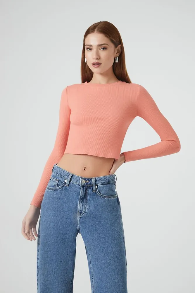 Women's Ribbed Knit Crop Top