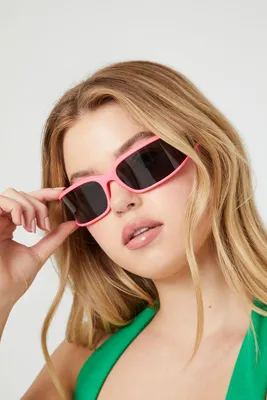 Tinted Shield Sunglasses in Pink/Black