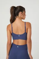 Women's Tulip-Hem Sports Bra in Navy Small