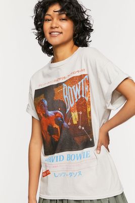 Women's David Bowie Graphic T-Shirt in Cream Medium