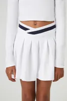 Girls Striped-Trim Skirt (Kids) in White, 13/14