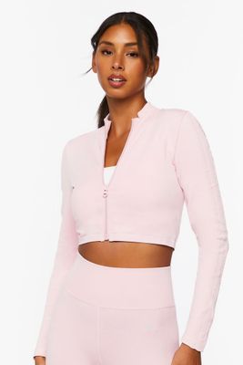 Women's Active Seamless Zip-Up Jacket in Mauve Large