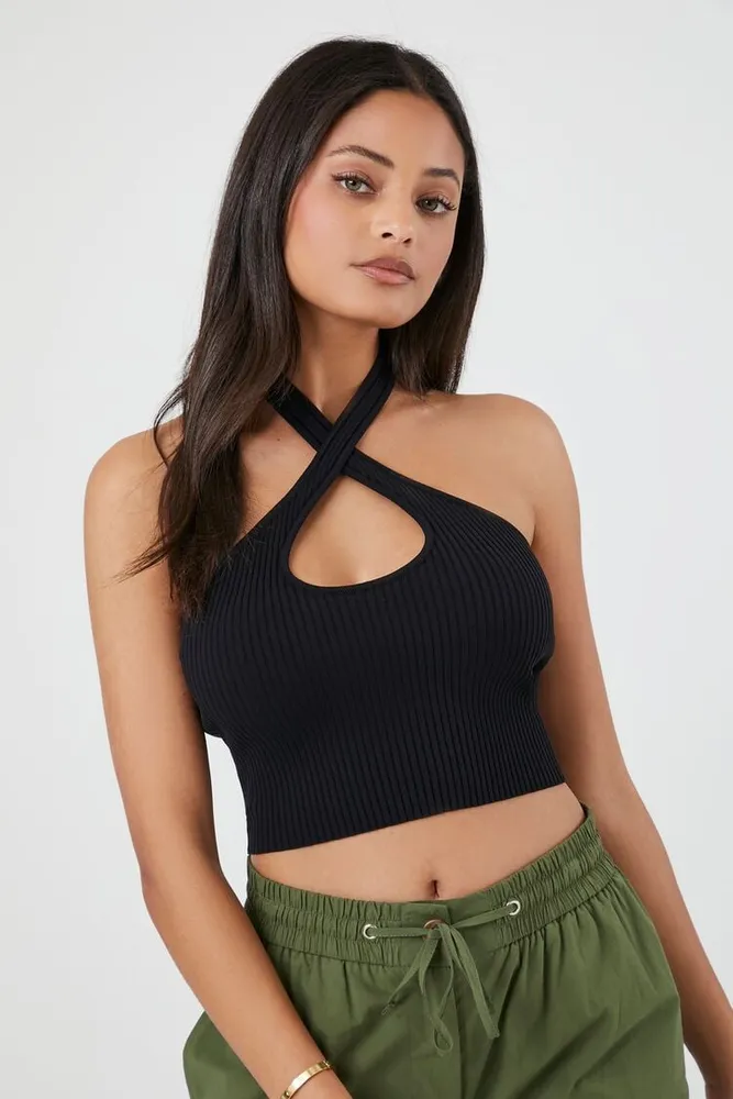 Women's Compact Ribbed Knit Crop Top