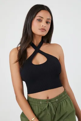 Women's Compact Ribbed Knit Crop Top