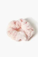 Ribbed Hair Scrunchie in Pink