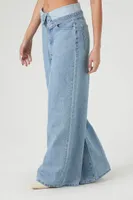 Women's Ultra High-Rise Wide-Leg Jeans in Light Denim, 26