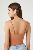 Women's Cropped Bustier Cami in Praline Medium