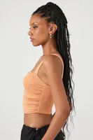 Women's Sweetheart Crop Top Toasted Almond