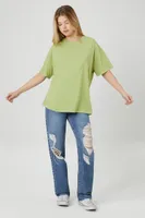 Women's Oversized Boyfriend Crew T-Shirt XS