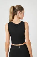 Women's Active Tie-Front Sleeveless Crop Top