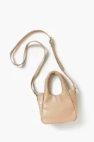 Women's Faux Leather Mini Crossbody Bag in Tan