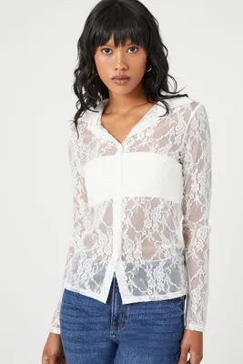 Women's Sheer Lace Shirt