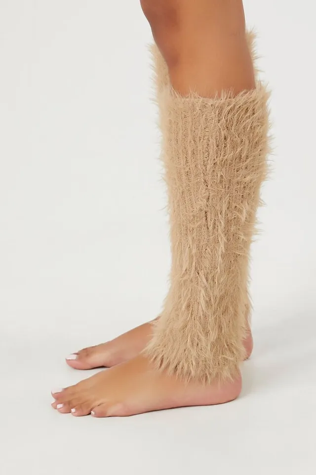 Fuzzy Knit Leg Warmers