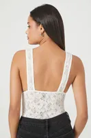 Women's Plunging Lace Bodysuit