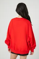 Women's French Terry Whatever Pullover Red