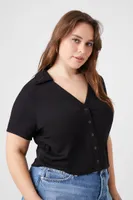 Women's Ribbed Shirt Black,