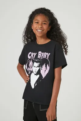 Girls Cry Baby Graphic T-Shirt (Kids) Black,