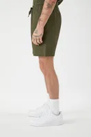 Men Vented-Hem Drawstring Shorts