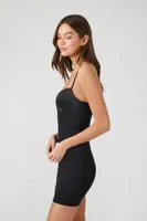 Women's Scalloped Cami Bodycon Dress in Black Large