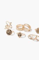 Women's Snake Charm Ring Set in Gold, 7