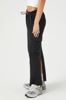 Women's French Terry Toggle Maxi Skirt in Black Small