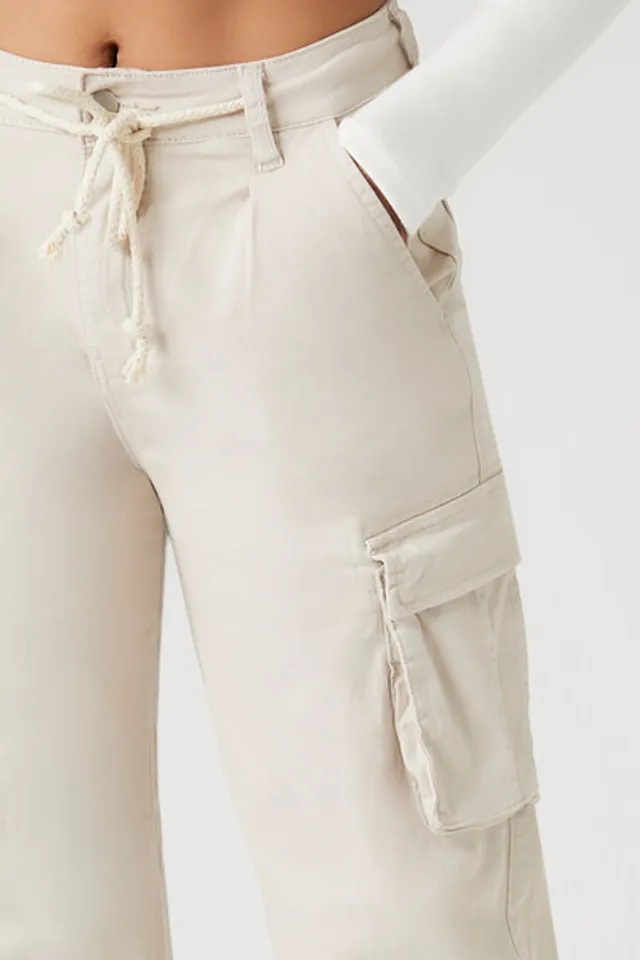 Free People Women's Tahiti Cotton Drawstring-Waist Cargo Pants