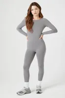 Women's Fitted Open-Back Jumpsuit Dark Grey