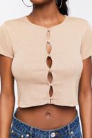 Women's Seamless Cutout Cropped T-Shirt in Walnut Small