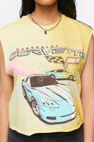 Women's Chevrolet Corvette Graphic Muscle T-Shirt in Orange, M/L