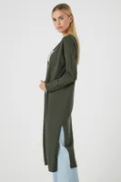 Women's Duster Cardigan Sweater in Olive Small