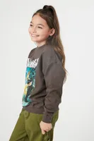 Girls Bambi Graphic Pullover (Kids) in Brown, 11/12