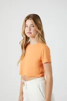 Women's Raw-Cut Crew Baby T-Shirt in Island Mango Large