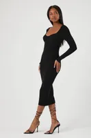 Women's Bodycon Midi Sweater Dress