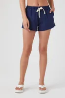 Women's Frayed Drawstring Shorts Small