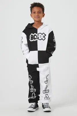 Kids ACDC Colorblock Joggers (Girls + Boys) in Black/White, 13/14